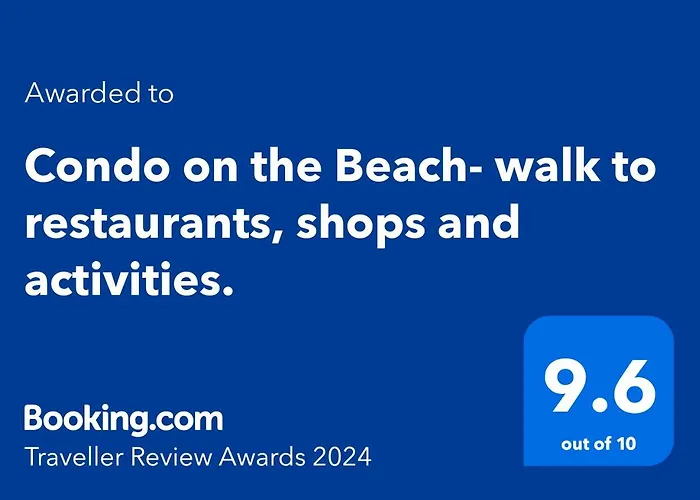 On The Beach- Walk To Restaurants, Shops And Activities. Apartment *